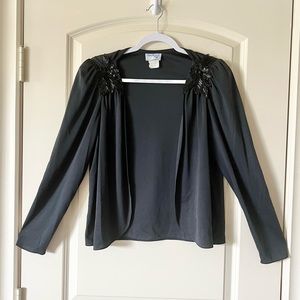 Vintage Bedford Fair black jacket with floral beading